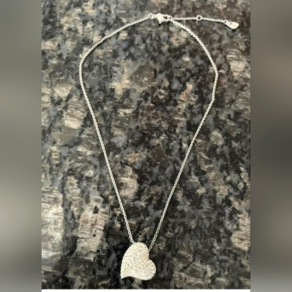 Swarvoski Clear Heart Pendant Necklace - Picture 1 of 9